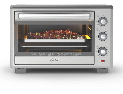 Horno Oster De 35l Con Freidora De Aire Tssttvls35 Color Plateado