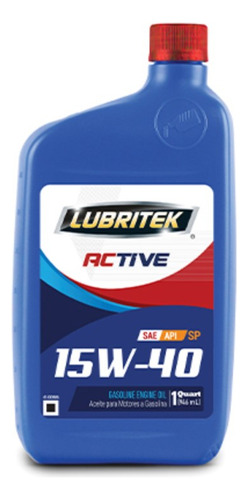 Aceite Lubritek Active 15w-40 - Cuarto