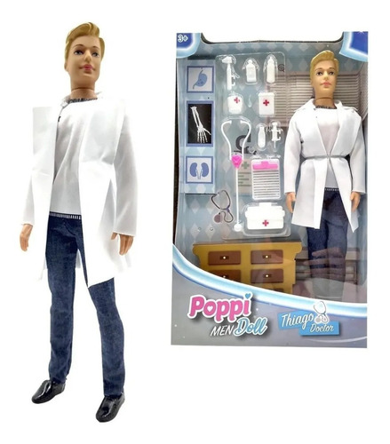 Muñeco Thiago Doctor Poppi Men Doll Con Accesorios Juguetes