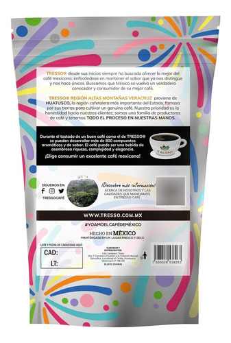 2 Bolsas Café Veracruz Cafe Región Altas Montañas Molido 1kg