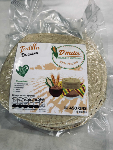 Tortillas De Avena Pack 5pz