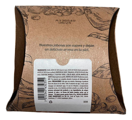 Jabón Artesanal De Aloe Vera Blen