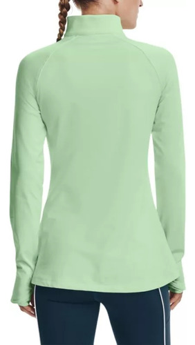 Sudadera Fitness Under Armour Coldgear 1/2 Zip Verde Mujer 1