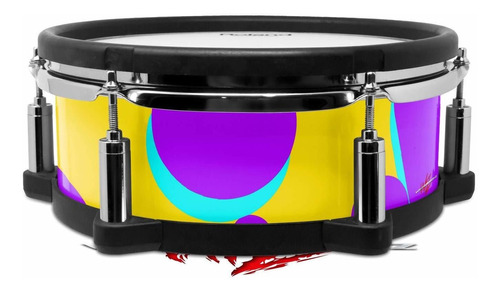 Envoltura Para Roland Pd-108 Drum Drip Purple Yellow No