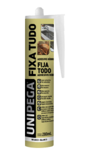 Silicone Fixa Tudo Branco Unipega