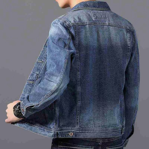 Chaqueta De Mezclilla Casual Para Hombre, Ropa De Abrigo De