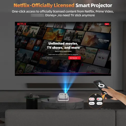 Proyector Bettdow Con Wifi 6 Y Bluetooth 5.2, Licencia Ofici