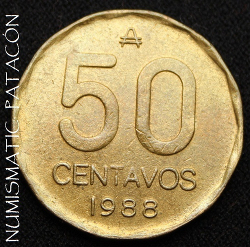 Moneda 50 Centavos De Austral 1988 - Excelente