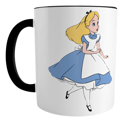 Taza Negra Disney Alicia En El País De Las Maravillas