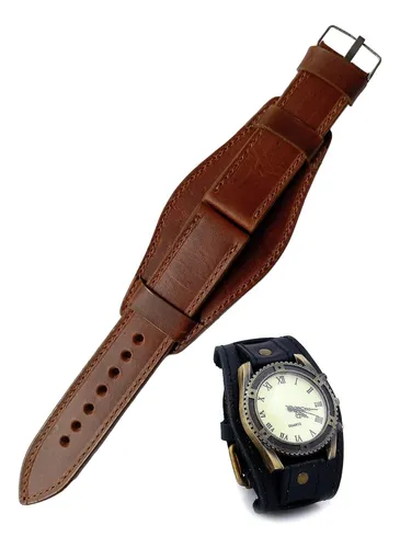 Correa Cuero Compatible Con Fossil-invicta-diesel 24mm-22mm