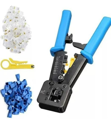 Crimpeadora Ez Rj45 +50 Conector Cat6 Prensa Anticorte