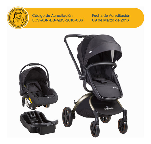 Coche Cuna Travel System Deluxe 360° Sx Dorado Bebesit