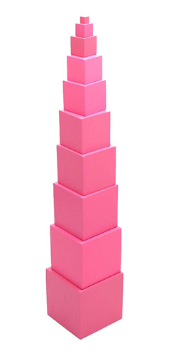 Montessori Torre Rosa Cubo De Madera Juguete Niños Regalo