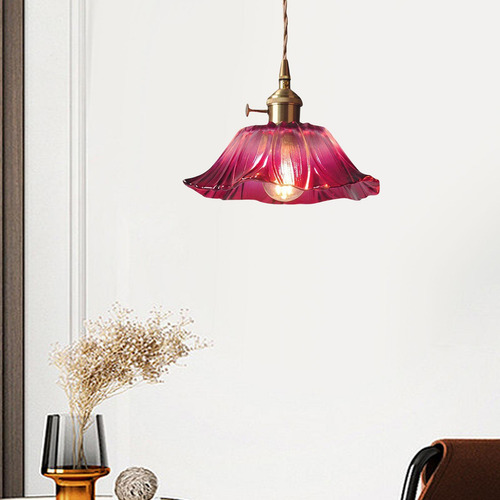 Lámpara Colgante Moderna, Iluminación De Morado Pequeño