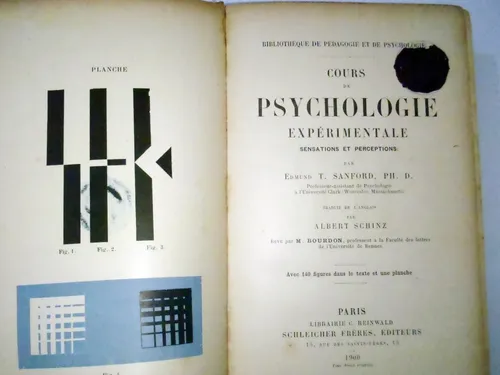 1900 Psicologia Experimental - Sanford - Rarisimo - Frances (Usado)
