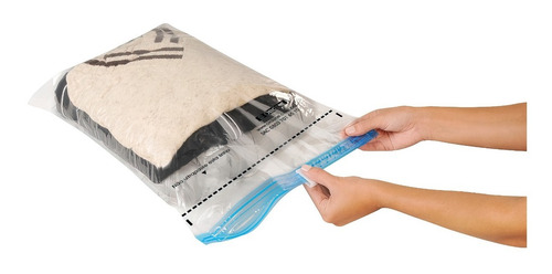 Imagem 2 de 4 de Saco A Vácuo Organizador Zíper Trip Bag Ordene Vac Bag 60 Cm