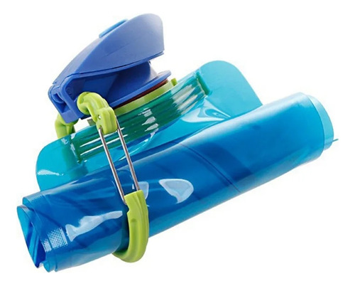 2pzas Botella De Agua Plegable 700ml Bolsa Para Agua Viaje