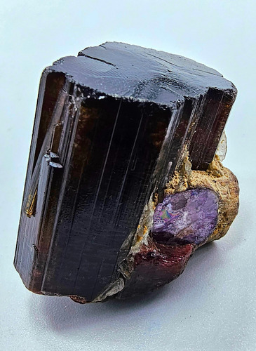 Turmalina Vinho Com Lapidolita Pedra Bruta Mineral N4306 (Usado)