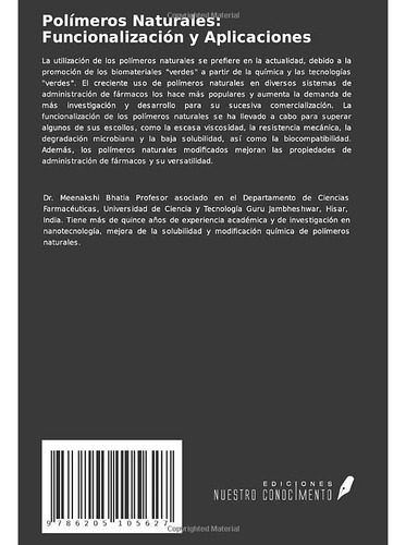 Polimeros Naturales: Funcionalizacion Y Aplicaciones: Polime