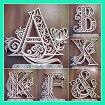 Comprar Vectores 3d Abecedario Multicapa Corte Láser Cnc Dxf Cdr Ai