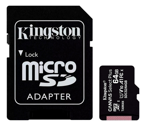 Tarjeta De Memoria Micro-sd Kingston Capacidad 64gb Clase 10