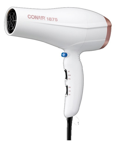 Secadora De Cabello Conair Doble Ceramica 565dcr 1875w Cool Shot Blanca 110v