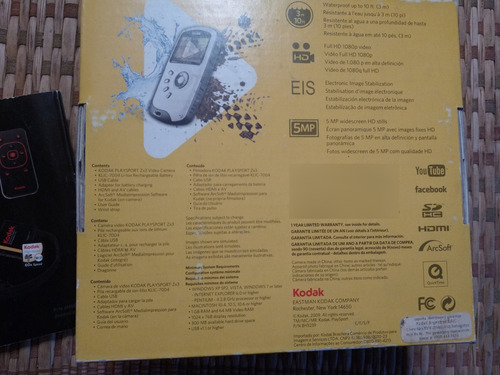 Kodak Playsport Zx3 Blanco (Usado)