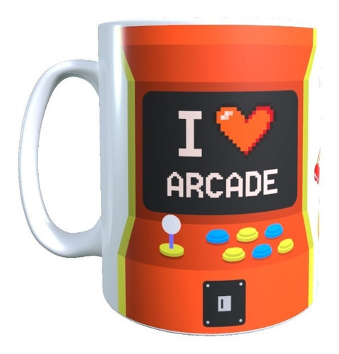 Taza - Tazón Diseño I Love Arcade, 320 Cc Alta Calidad