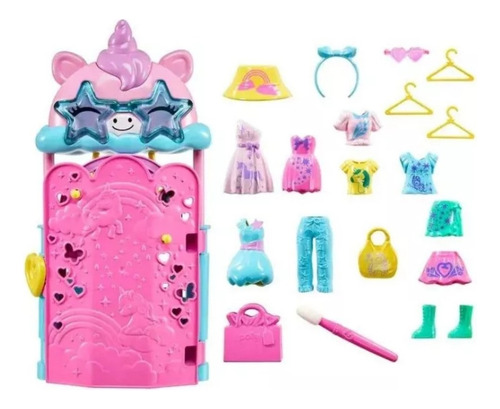 Polly Pocket Estudio De Estilo Glamoroso 19 Piezas