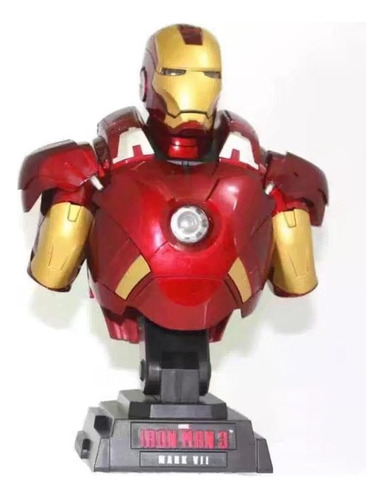 Figura  Iron Man Busto Con Luz Importado