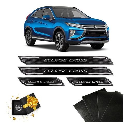 Kit Soleira Diamante Eclipse Cross 2019 E Protetor De Porta