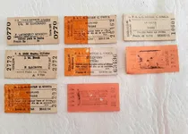 Comprar 8 Boletos Capicúa De Tren, Antiguos.