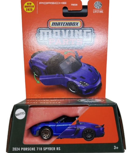 Matchbox 2025 Moving Parts - 2024 Porsche 718 Spyder Rs