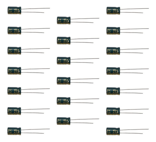 Heyiarbeit 80 Condensadores Electrolíticos De Aluminio 47uf