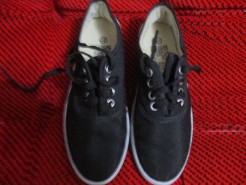 Zapatillas Negras ,de Lona,talle 35,unisex, Nuevas!ver Envio