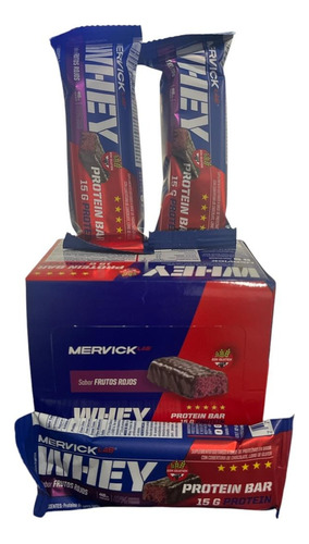 Mervicklab Whey Bar Frutos Rojos 12x46g Caja Frutos Rojos