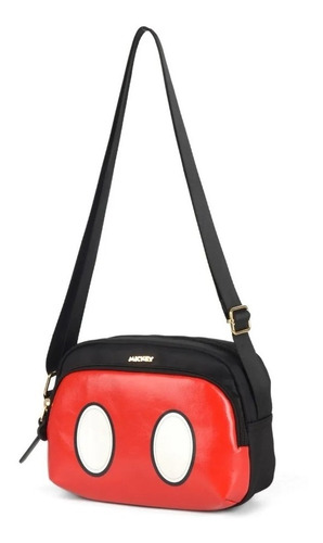 Bolsa Tiracolo C/ Alça Transversal Roupa Mickey Mouse Disney