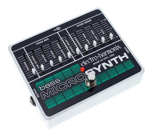 Pedal de efecto Electro-Harmonix Bass Micro Synth  blanco