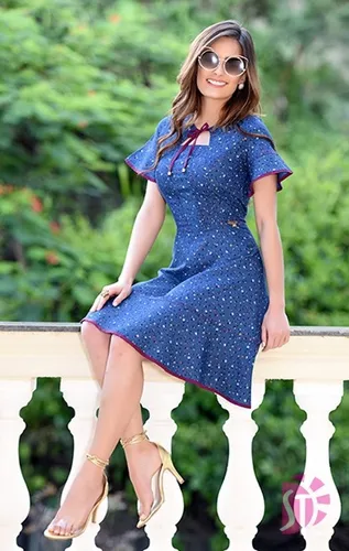 Vestido jeans moda evangelica mercado livre hot sale