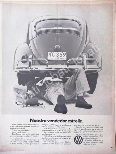 Cartel Vintage Autos Volkswagen Vocho 1969 /660 (t. Grande)