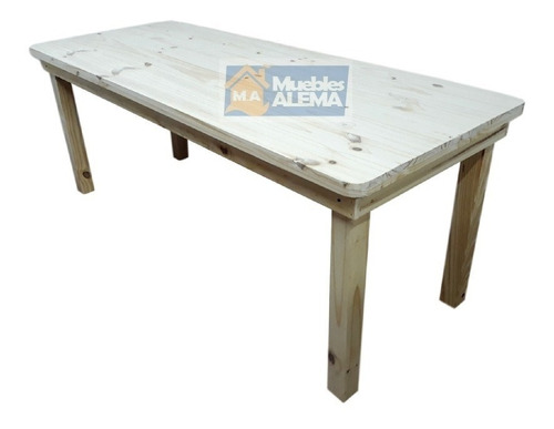 Mesa De Pino 2.00 X 0.80 Mt. 100% Maciza Patas 3  X 3  