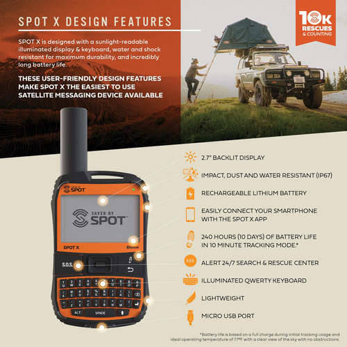 Spot X Mensajero Gps Satelital 2 Vías Con Sos