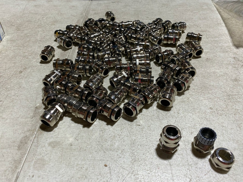 40x Harting Cable Gland Clamp Pg16, Nickle Plated, N Ccs
