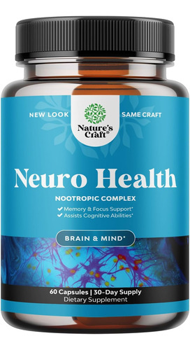 Nature's Craft Neuro Health Nootrópico X 60 Cáps