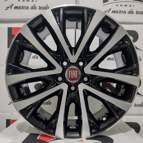 Rodas 2022 Fiat Toro Ranch Aro 16 5x110 (jogo)+ Bicos Sensor Cor Preto Com Diamantado