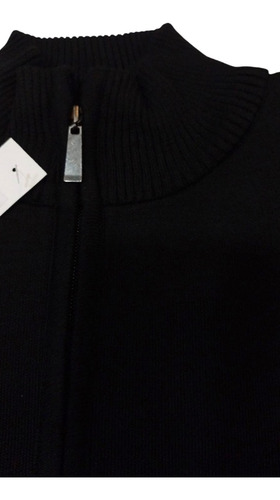Campera Tejida De Hilo Con Cierre