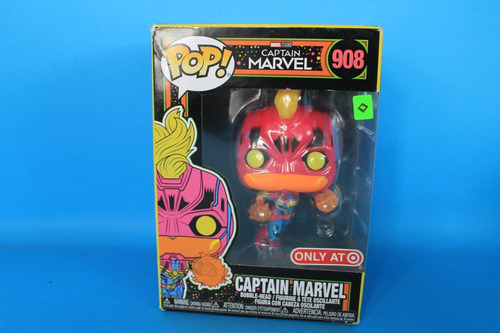 Captain Marvel Black Light Funko Pop 908