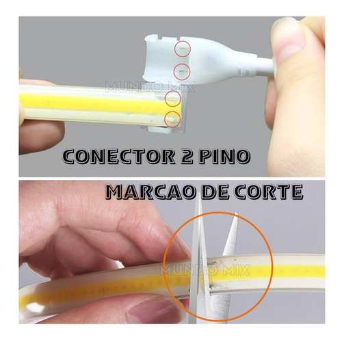 25mts Mangueira Fita Led Cob Ip67 280leds 18w Por Metro Cor