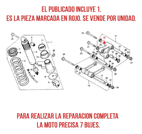 Buje Bieleta Honda Transalp 600 1989 A 90 Original X Unidad