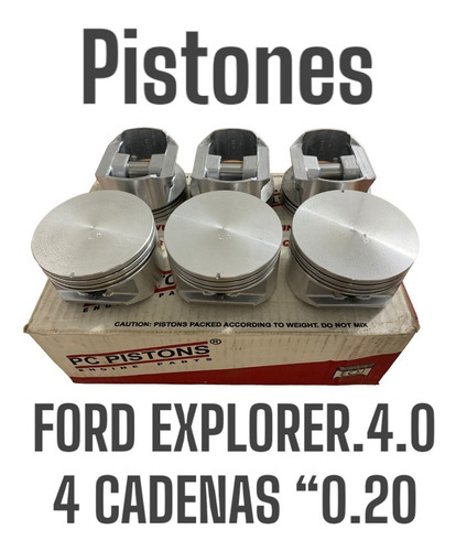 Juego De Pistones Ford Explorer 4.0 4 Cadenas 0.20